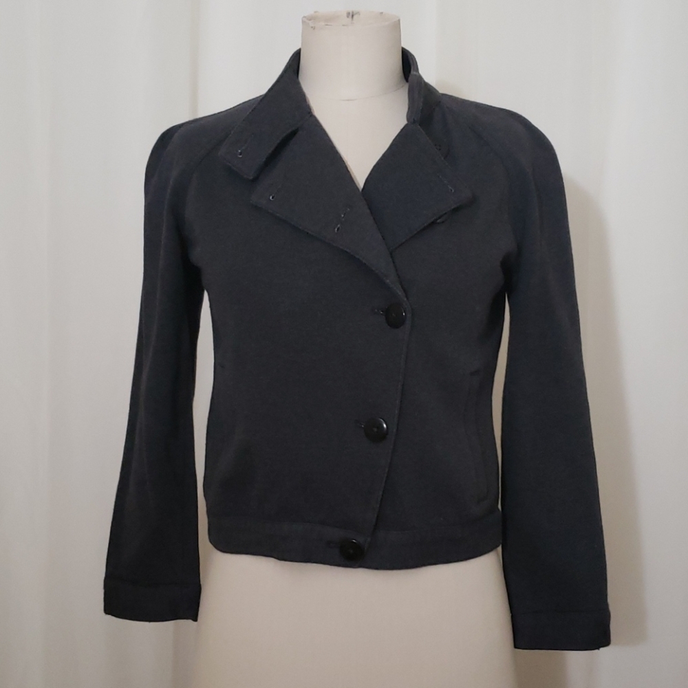 Old Navy Sweatershirt Button Coat, Gray, Small